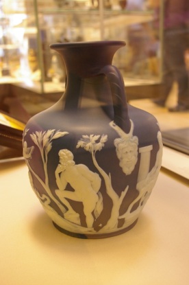 Wedgwood's Jasperware copy of the Portland Vase also on display at the British Museum.