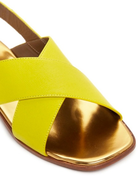 marni-yellow-textured-cross-strap-leather-sandals